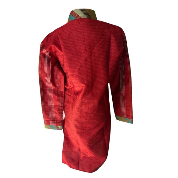 Sang Raag Red Long Sleeve Kurta - Picture 2 of 4